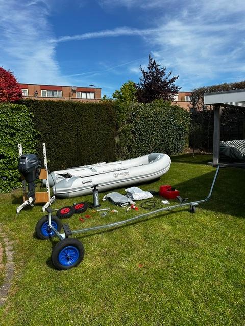 Talamex Highline 350 + Yamaha 9.9 PK (2023) – Complete set!, Airdeck, Zo goed als nieuw, Benzine, Minder dan 70 pk