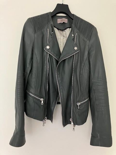 Groen leren jasje van Ibana, Maat 38/40 (M), Ophalen of Verzenden, Zo goed als nieuw, Jasje