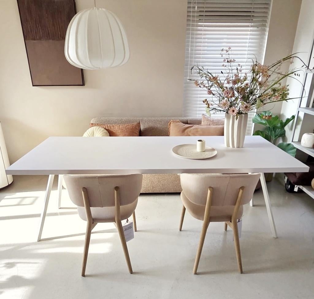 eettafel Studio Henk wit HPL 220x90x4, Ophalen, Gebruikt, 200 cm of meer, Scandinavisch