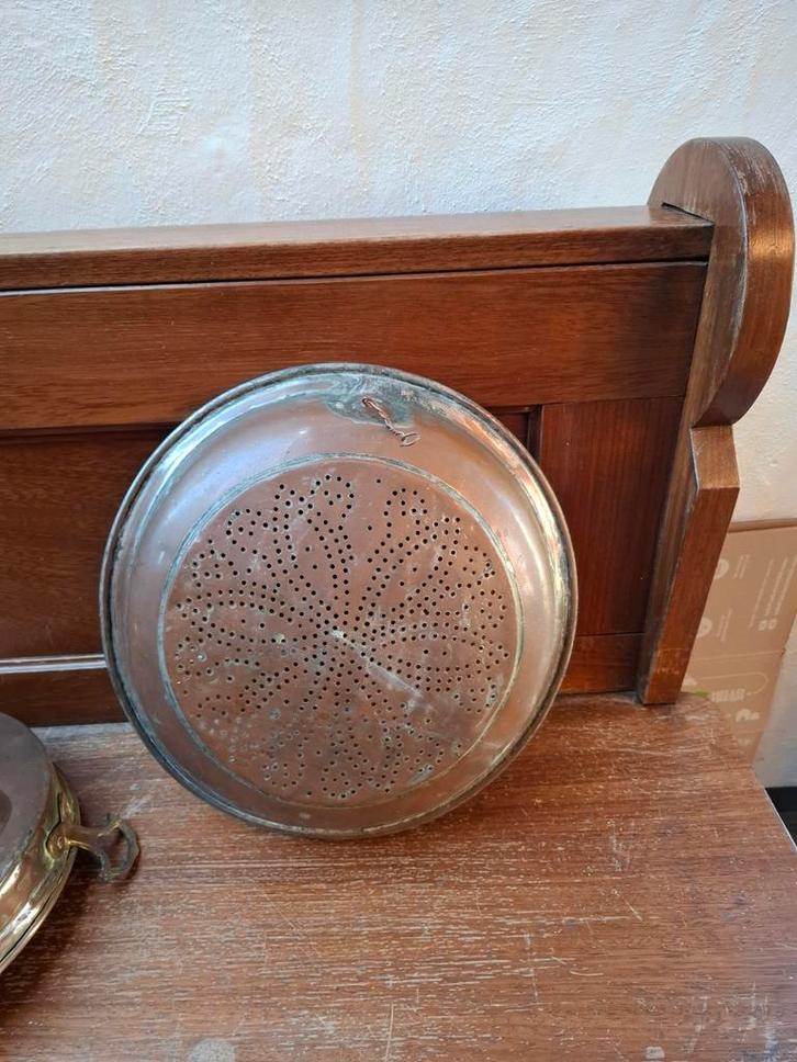 Oude koperen zeef - Vintage keukengerei, Antiek en Kunst, Antiek | Keukenbenodigdheden, Ophalen of Verzenden