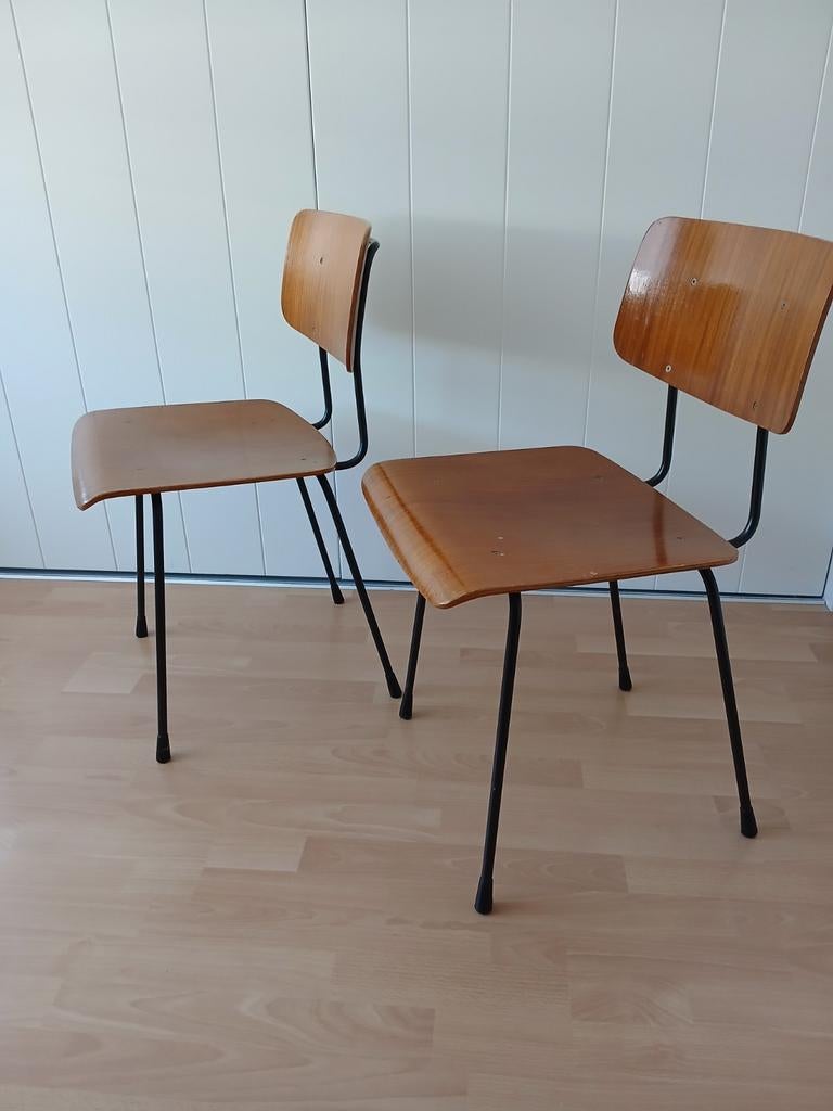 2 stuks André Cordemeijer voor Gispen 1262 stoelen, Ophalen, Gebruikt, Twee, André Cordemeijer  Gispen vintage design