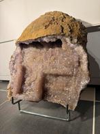 Amethist met calciet aders, Ophalen of Verzenden