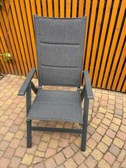 Verstelbare aluminium tuinstoelen., Tuin en Terras, Tuinstoelen, Ophalen, Zo goed als nieuw, Aluminium, Inklapbaar