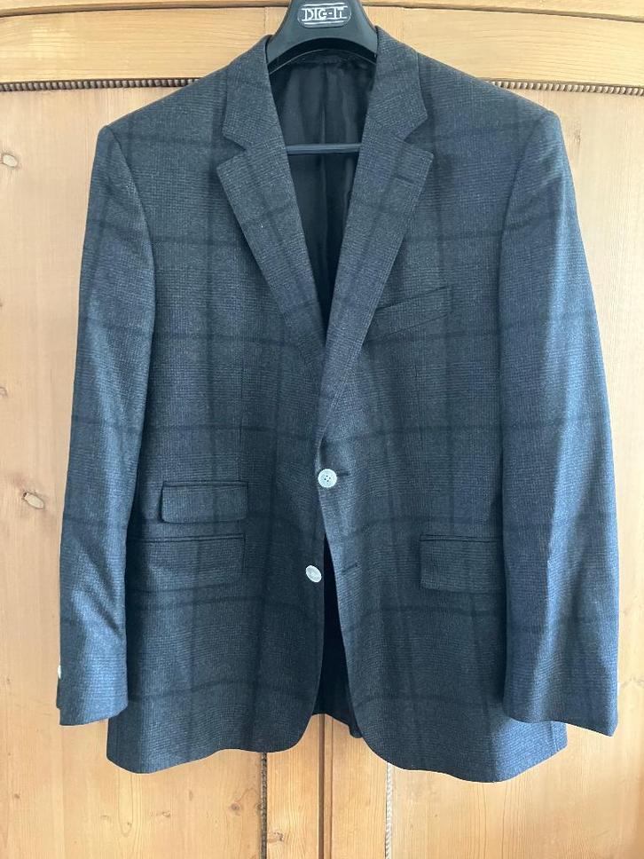Scabal superkwaliteit wol colbert antraciet maat XL, Kleding | Heren, Kostuums en Colberts, Zo goed als nieuw, Maat 56/58 (XL)