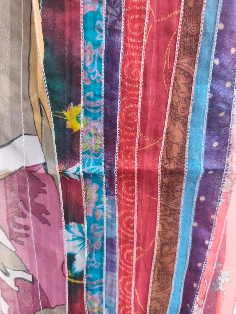 Nieuwe multicolor boho zijden stroken sjaal, 20x200 cm, Kleding | Dames, Mutsen, Sjaals en Handschoenen, Maat 42/44 (L), Nieuw