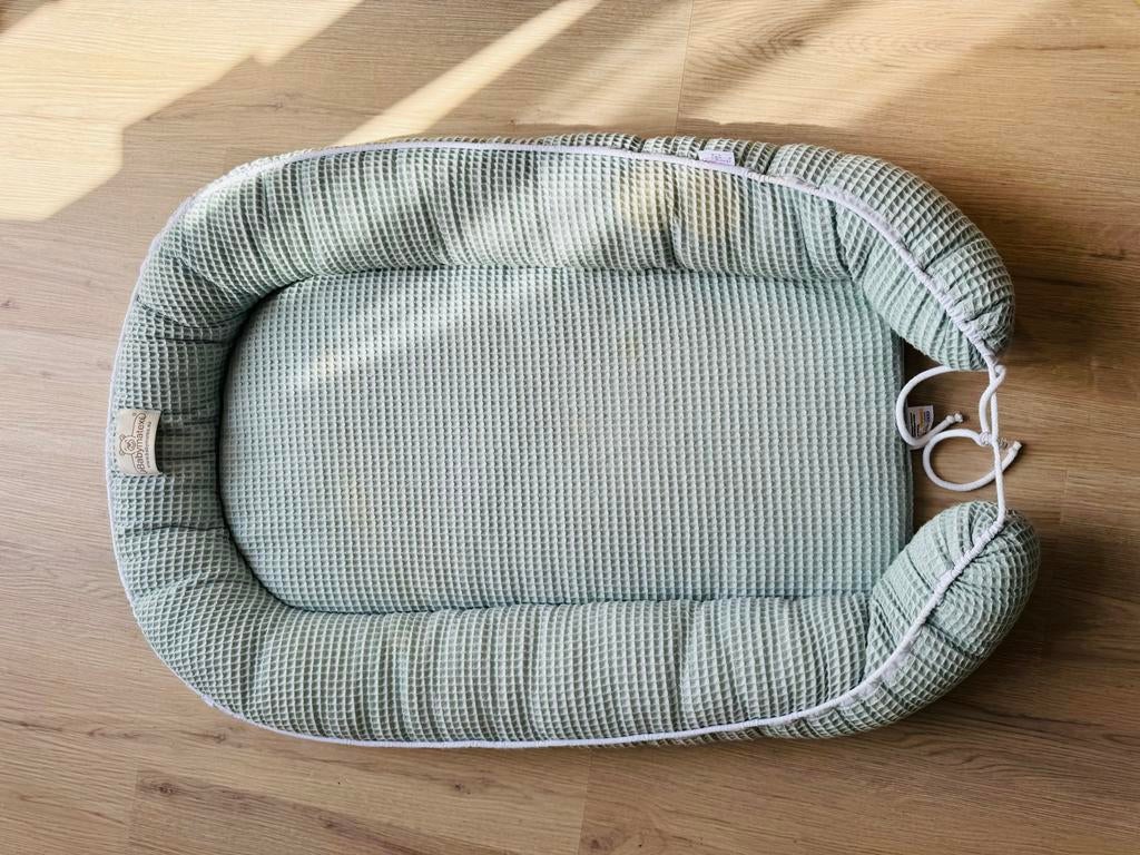 Babymatex babynestje - Wafelstof mintgroen, Ophalen, Zo goed als nieuw, Overige typen