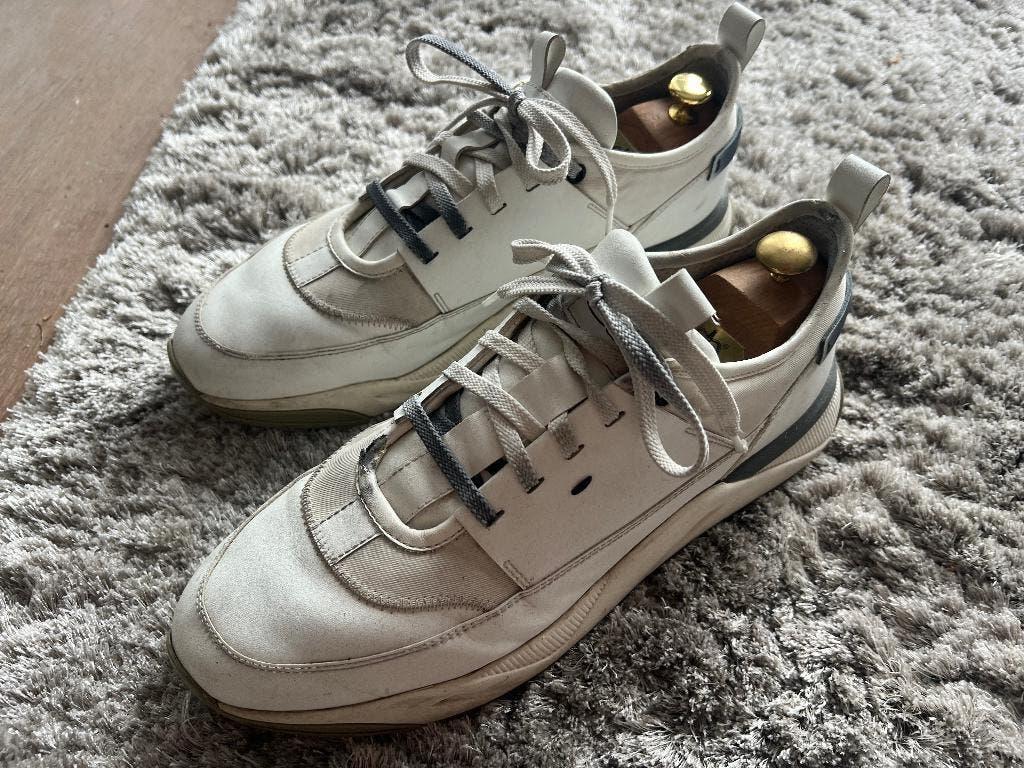 Santoni Innova maat 10.5 (46), Wit, Ophalen of Verzenden, Sneakers of Gympen, Santoni