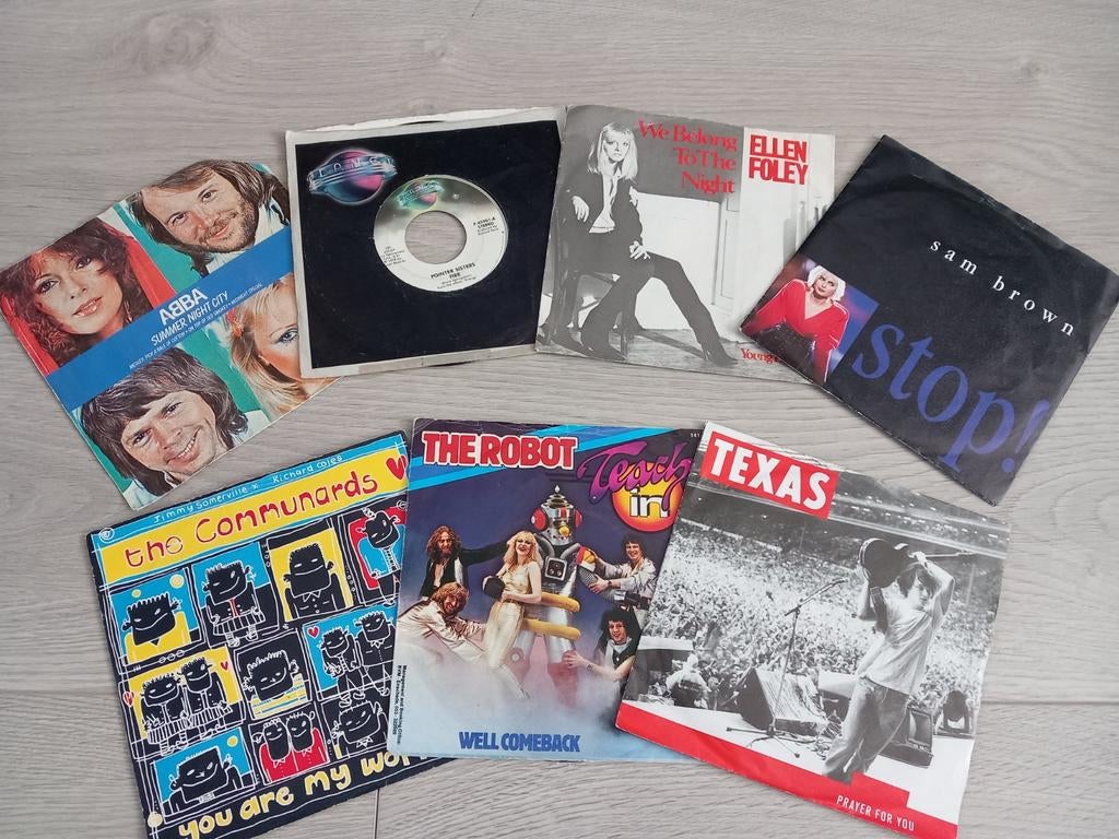 7 singles (deel 1) in één koop, Cd's en Dvd's, Vinyl | Dance en House, Ophalen, Gebruikt, Overige formaten, Disco