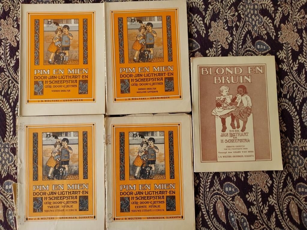 Leesboekjes Pim en Mien, Blond en bruin, Antiek en Kunst, Ophalen of Verzenden