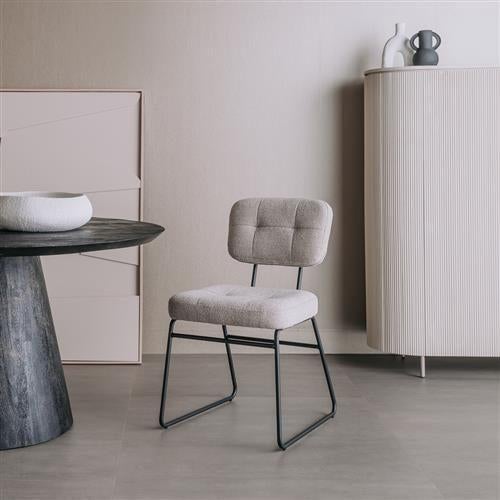 ACTIE Eetkamerstoel Padola Naturel Sand Grijs €139 NU €82 (5, Overige kleuren, Eetkamerstoelen Stoelen Padola stof alpine naturel sand grijs