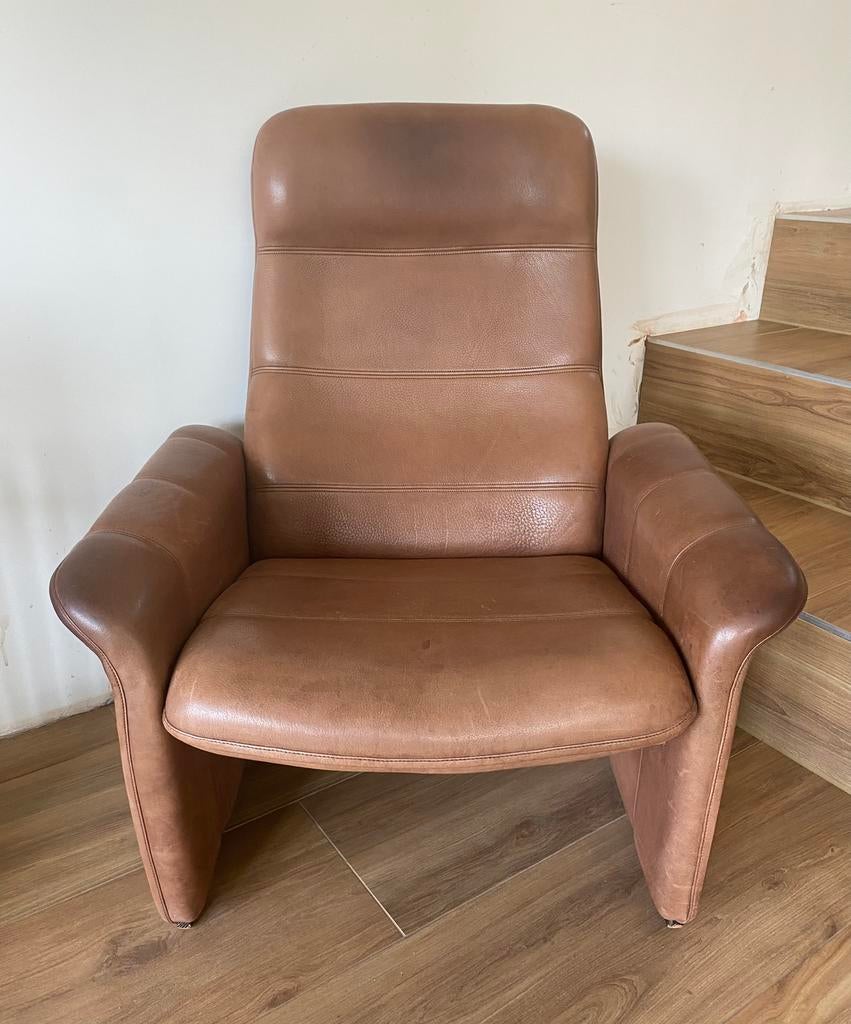 Vintage De Sede DS-50 buffalo lounge chair fauteuil, Ophalen, Gebruikt, 75 tot 100 cm, Leer