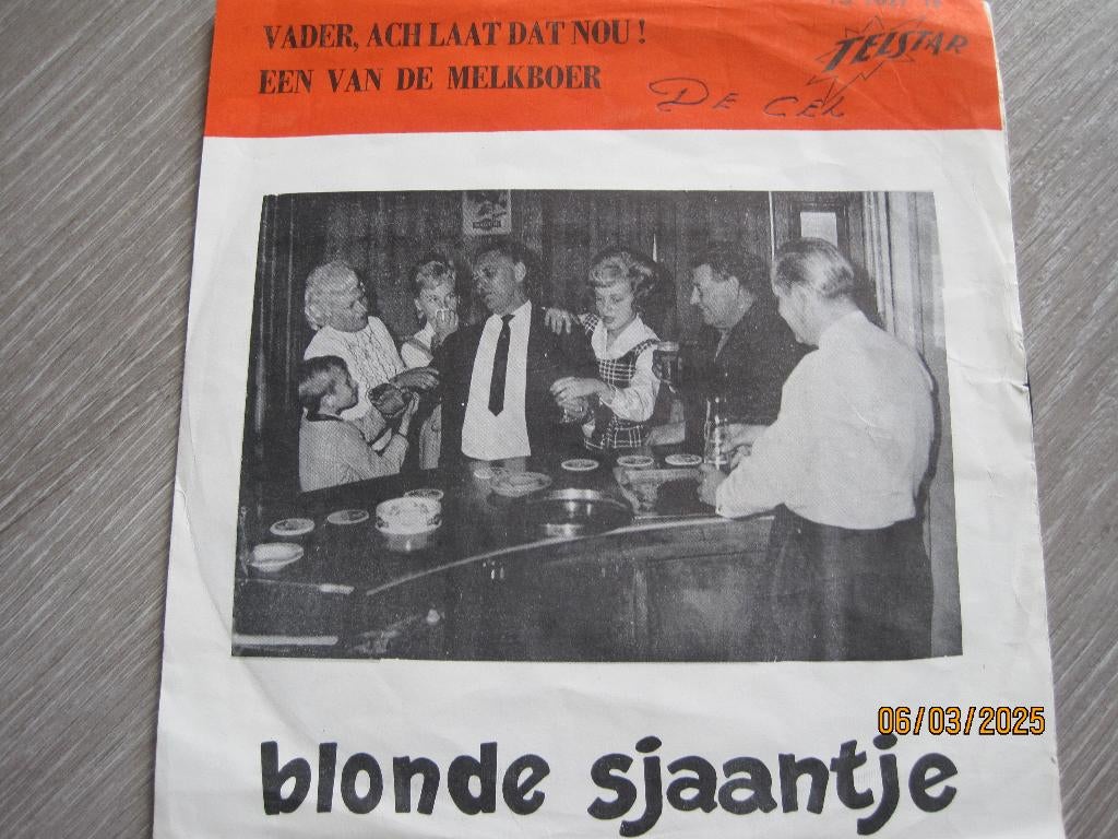 Blonde Sjaantje  -  Vader, ach laat dat nou!, Fotohoes, 7 inch, Single, Ophalen of Verzenden