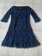 prachtige donkerblauwe kanten jurk G. Ricceri maat 36, Ophalen, Blauw, Zo goed als nieuw, G. Ricceri