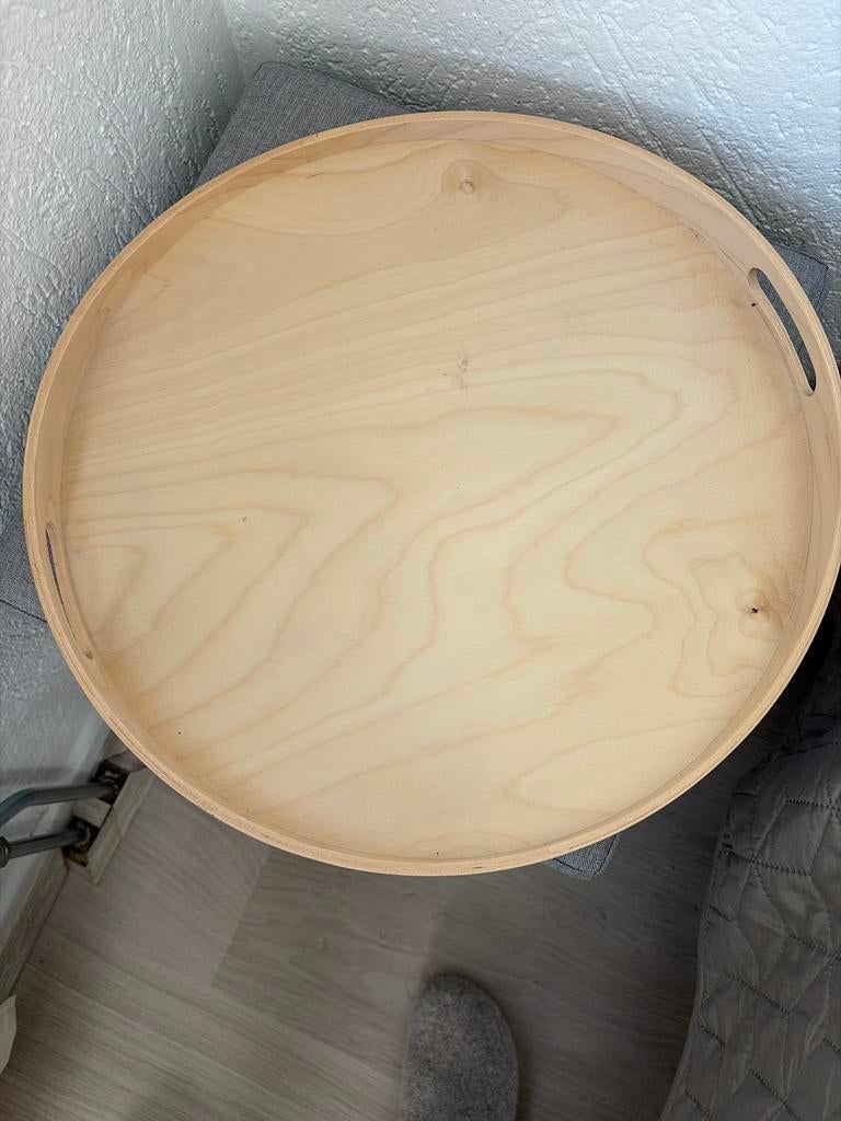 IKEA SKALA Dienblad - Rond Houten Dienblad (44 cm), Ophalen of Verzenden, Gebruikt, Rond, Hout