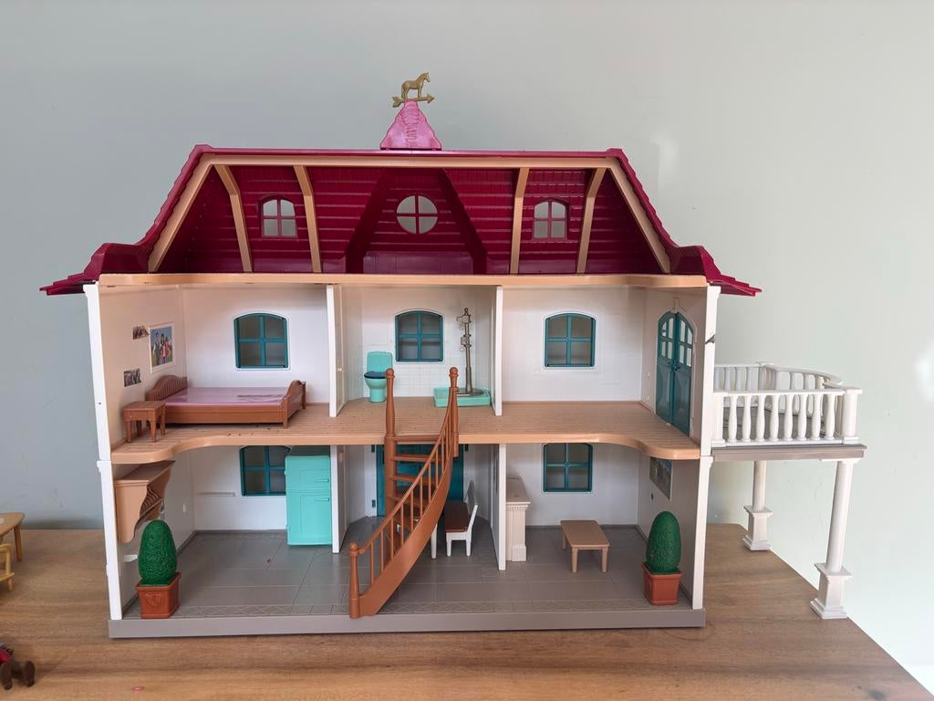 Schleich groot huis en paardenstal, Ophalen, Zo goed als nieuw, Poppenhuis
