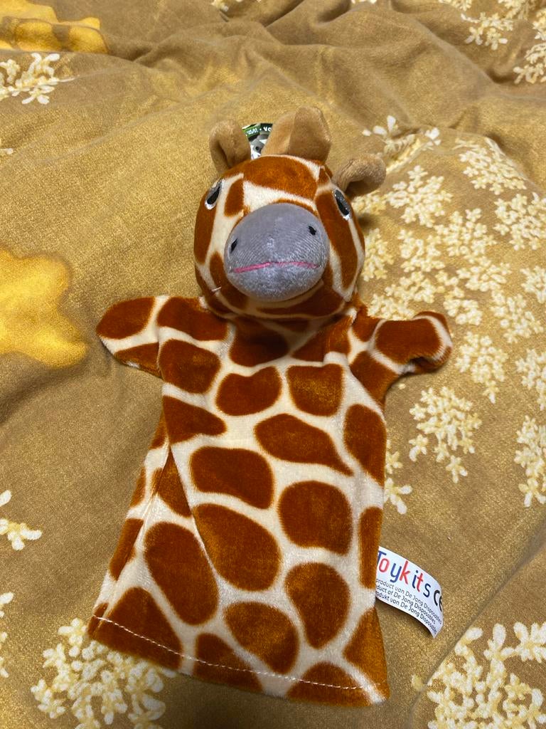 Toykits giraf handpop knuffel, Ophalen of Verzenden, Nieuw, Overige typen