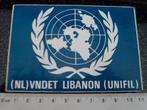 sticker (NL) vndet libanon (unifil) wapen logo embleem, Verzamelen, Verzenden, Zo goed als nieuw, Bedrijf of Vereniging