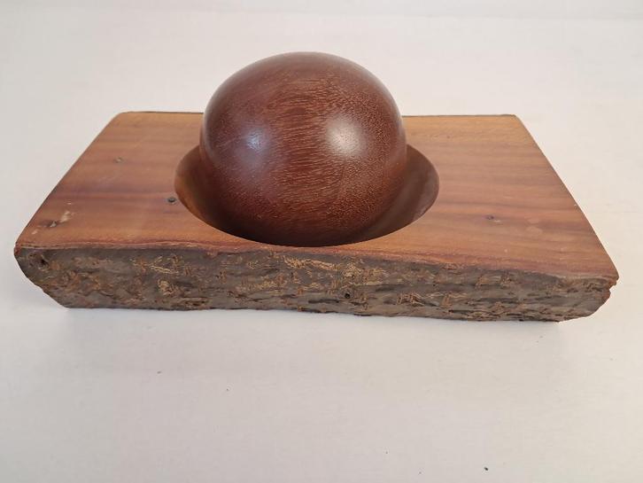 PIERRE VANHERCK tweedelige hardhouten sculptuur, Antiek en Kunst, Kunst | Designobjecten, Ophalen of Verzenden