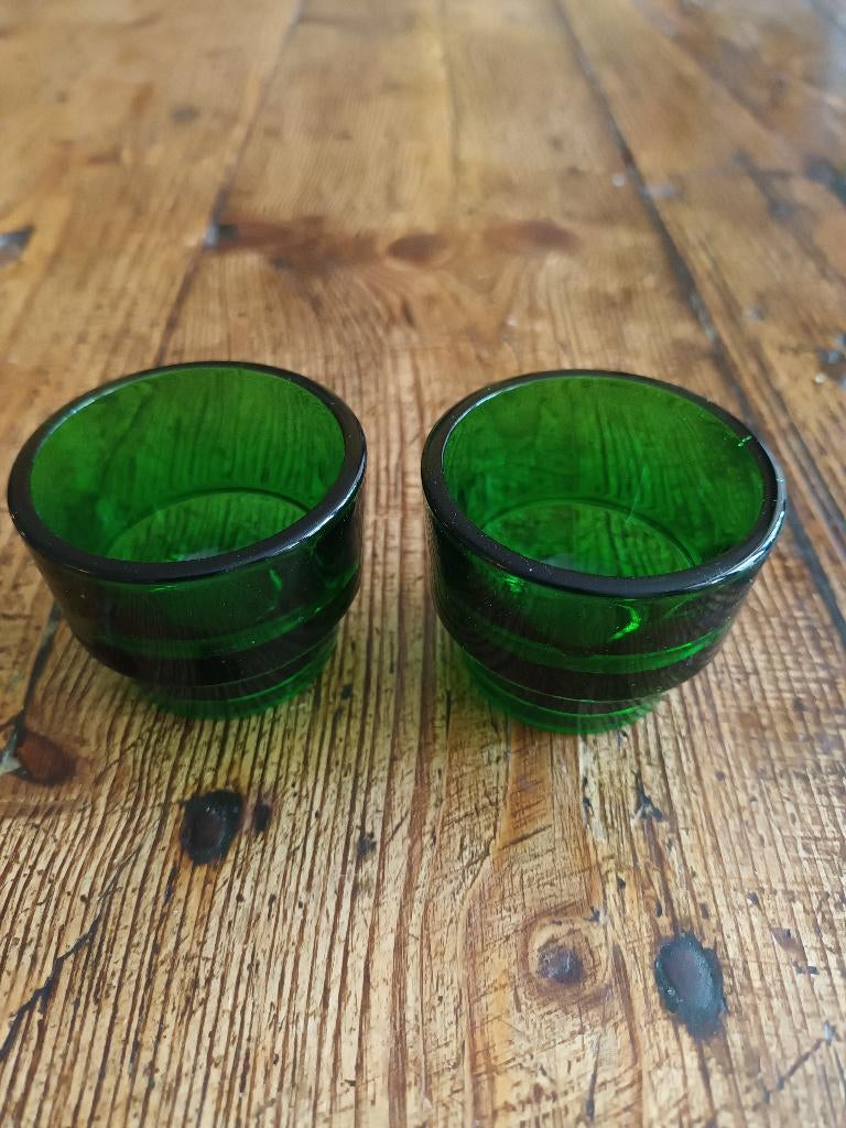 Eierdopjes /borrelglaasjes/kandelaartjes/flessengroen!!, Ophalen of Verzenden