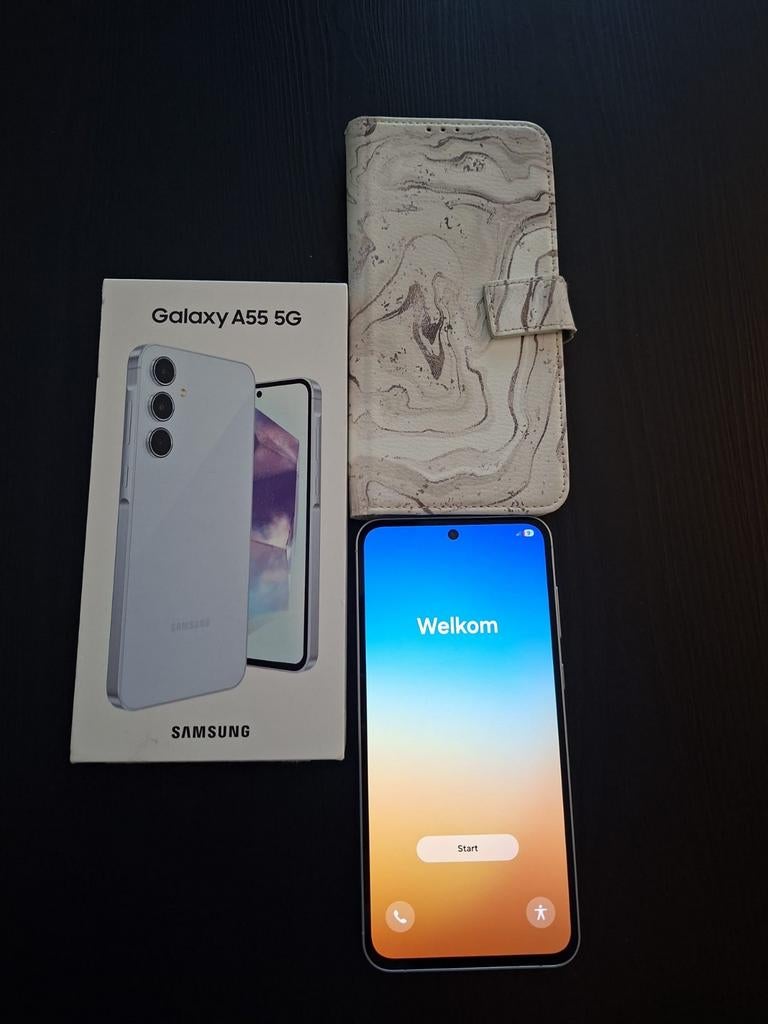 Samsung Galaxy A55 5G 128 GB met hoesje, Ophalen, Zwart, Zo goed als nieuw, 128 GB