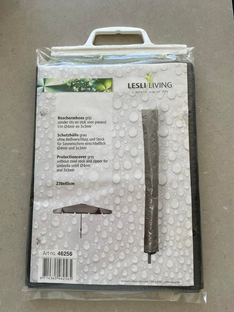 Lesli Living parasolhoes, antraciet, 230x45 cm, Nieuw, Tuin en Terras, Nieuw, Ophalen of Verzenden, Waterdicht, 3 tot 4 meter
