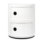 Twee nieuwe witte Kartell Componibili nachtkastjes, Huis en Inrichting, Ophalen, Kunststof, Minder dan 45 cm, Nieuw
