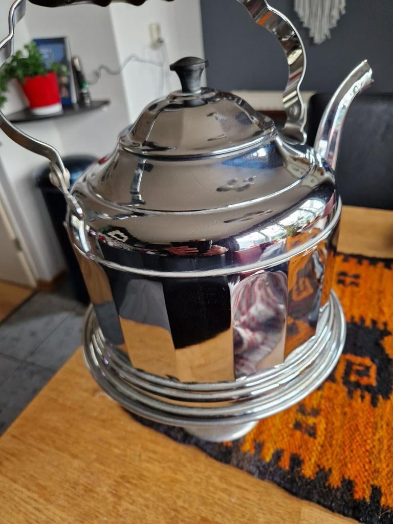 Mooie grote oude ketel met onderzetters (plato), Ophalen of Verzenden