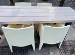 4 gele tuinstoelen Driade Toy (Philippe Starck), Ophalen, Gebruikt, Kunststof