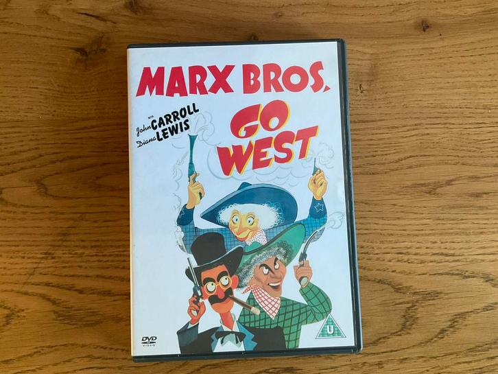 12). Marx Brothers “Go West “ DVD - Klassieke Komedie., Cd's en Dvd's, Dvd's | Komedie, Gebruikt, Alle leeftijden, Ophalen of Verzenden