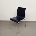 set 3 stuks Ahrend 350 houten / mutiplex stoel - blauw, Ophalen, Gebruikt, Blauw, Vijf, Zes of meer stoelen