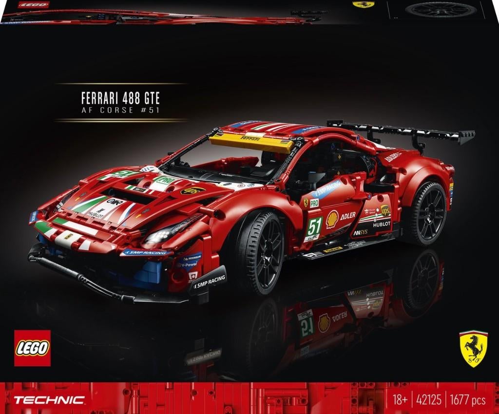 LEGO - 42125 - NIEUW - Technic - Ferrari 488 GTE "AF Corse #, Ophalen, LEGO A/S, Nieuw, LEGO A/S