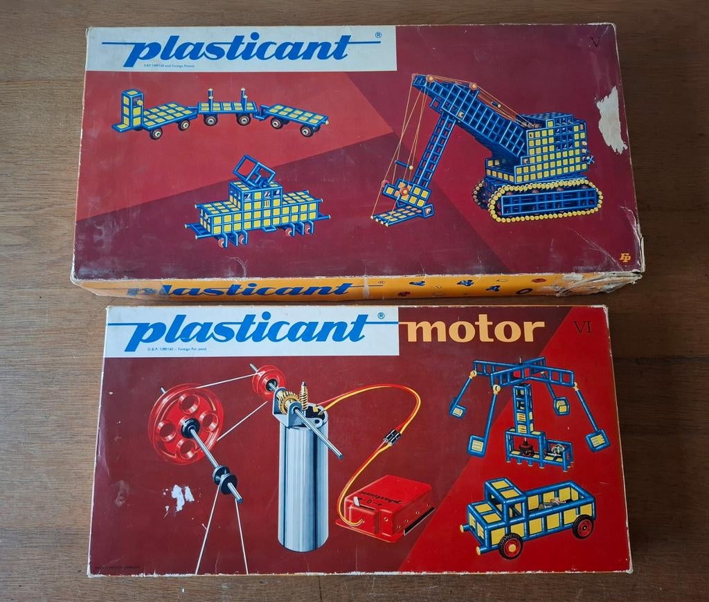 Vintage Plasticant Motor & Constructie Speelgoed Set, Ophalen of Verzenden, Gebruikt, Overige merken