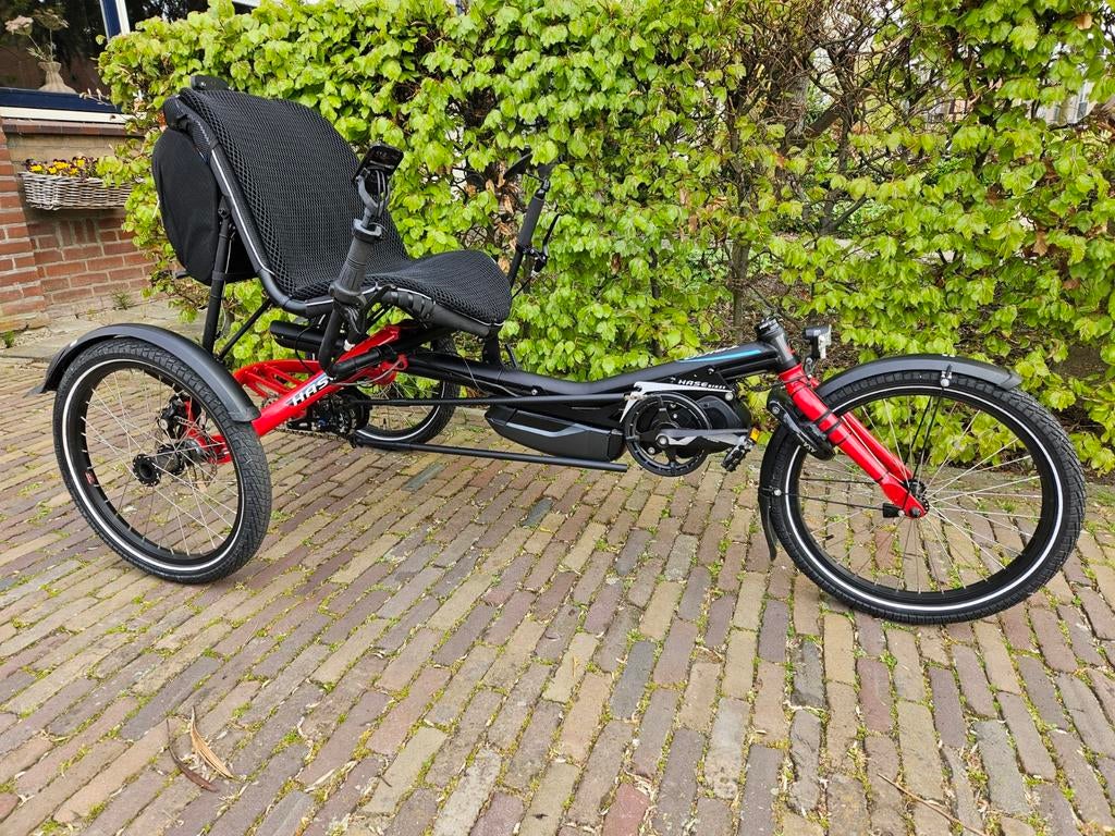 Hase bike Trigo elektrische driewieler rood/zwart, Fietsen en Brommers, Fietsen | Driewielfietsen, Ophalen, Nieuw, Hase bikes Trigo