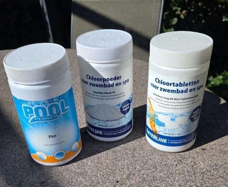 Zwembad chemicaliën ph+ en chloor (3x kg)  - vol en halfvol, Ophalen of Verzenden, Reinigingsmiddel