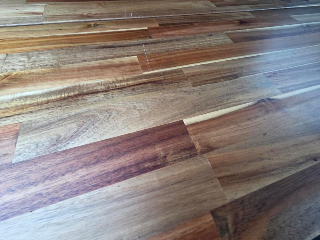 Skogta eettafel ikea, Acacia/ zwart afm. 160 x 81 x 74 cm, Ophalen, Bruin, Overige typen, Ikea, eettafel