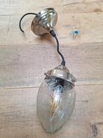 Sfeervolle lamp van geëtst glas met warm licht, Ophalen of Verzenden