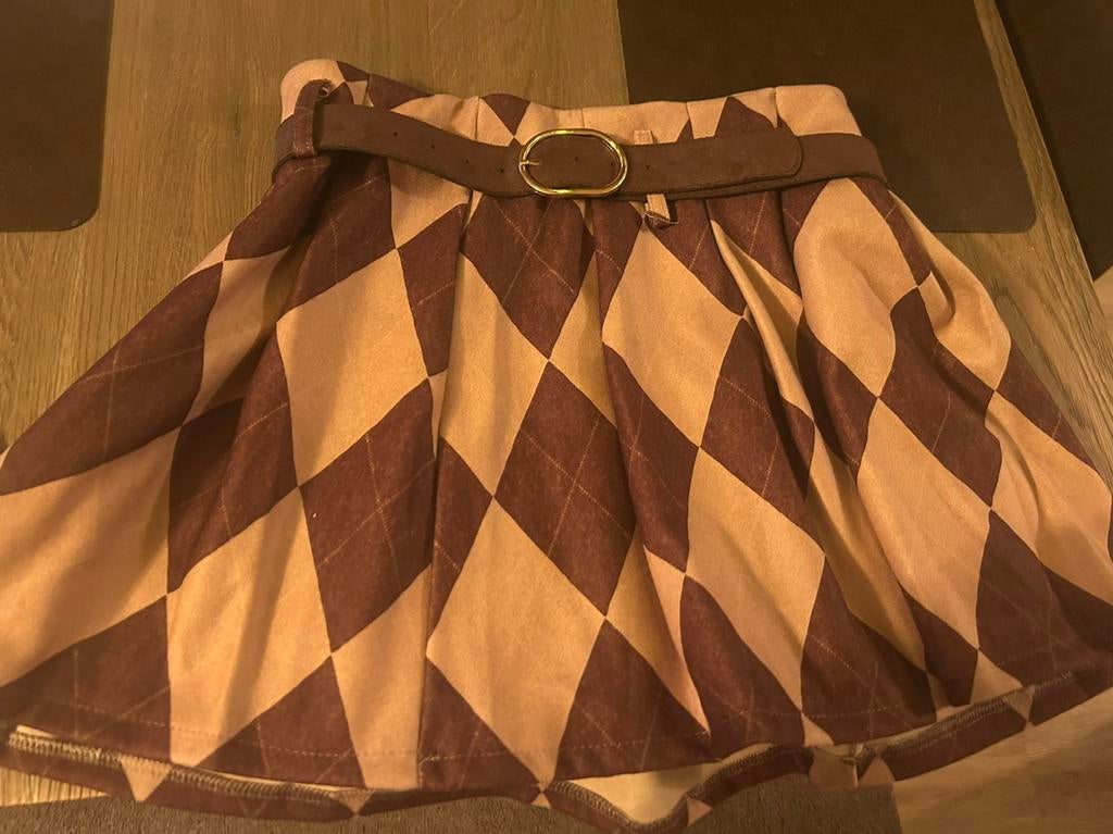 Tweed rok one size, Kleding | Dames, Rokken, Maat 38/40 (M), Beige, Nieuw, Ophalen of Verzenden