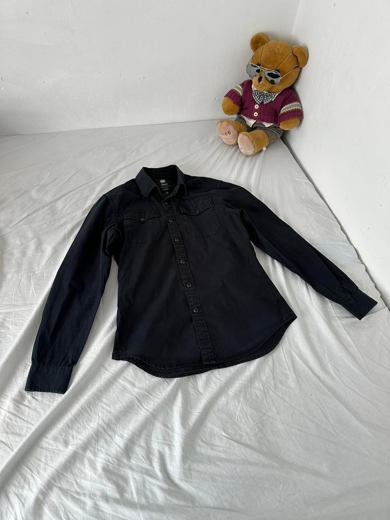 G-Star RAW overhemd, Kleding | Heren, Overhemden, Ophalen of Verzenden, Zo goed als nieuw, Zwart, Halswijdte 38 (S) of kleiner