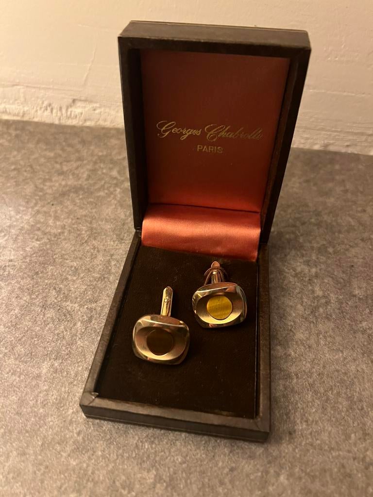 Georges Chabrolle jaren ’70 Topconditie nieuw nog in doos!, Sieraden, Tassen en Uiterlijk, Manchetknopen, Ophalen of Verzenden