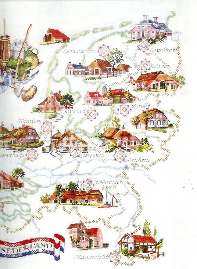 Cado KOOPJE pako borduurpakket Boerderijen van Nederland, Ophalen of Verzenden, Nieuw, Handborduren, Borduurpakket