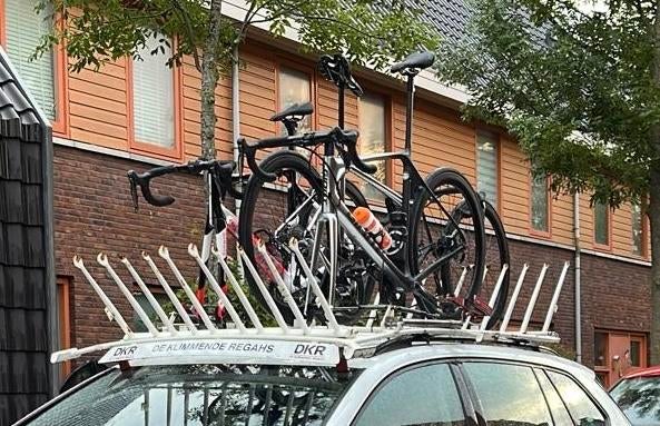 FIETSENREK PLOEGLEIDERSWAGEN TE KOOP, Auto diversen, Fietsendragers, Ophalen, 3 fietsen of meer, Dakdrager