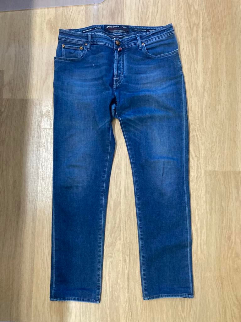 Jacob Cöhen Style J688 (Bard) jeans- 35-Blauw - Tartan patch, Blauw, Maat 56/58 (XL), Ophalen of Verzenden, Zo goed als nieuw