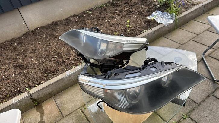 BMW E60 E61koplampen, Auto-onderdelen, Verlichting, BMW, Gebruikt, Ophalen of Verzenden