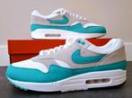 Nike Air Max 1 Clear Jade, maat 44,5. Nieuw!, Wit, Nike, Nieuw, Ophalen of Verzenden
