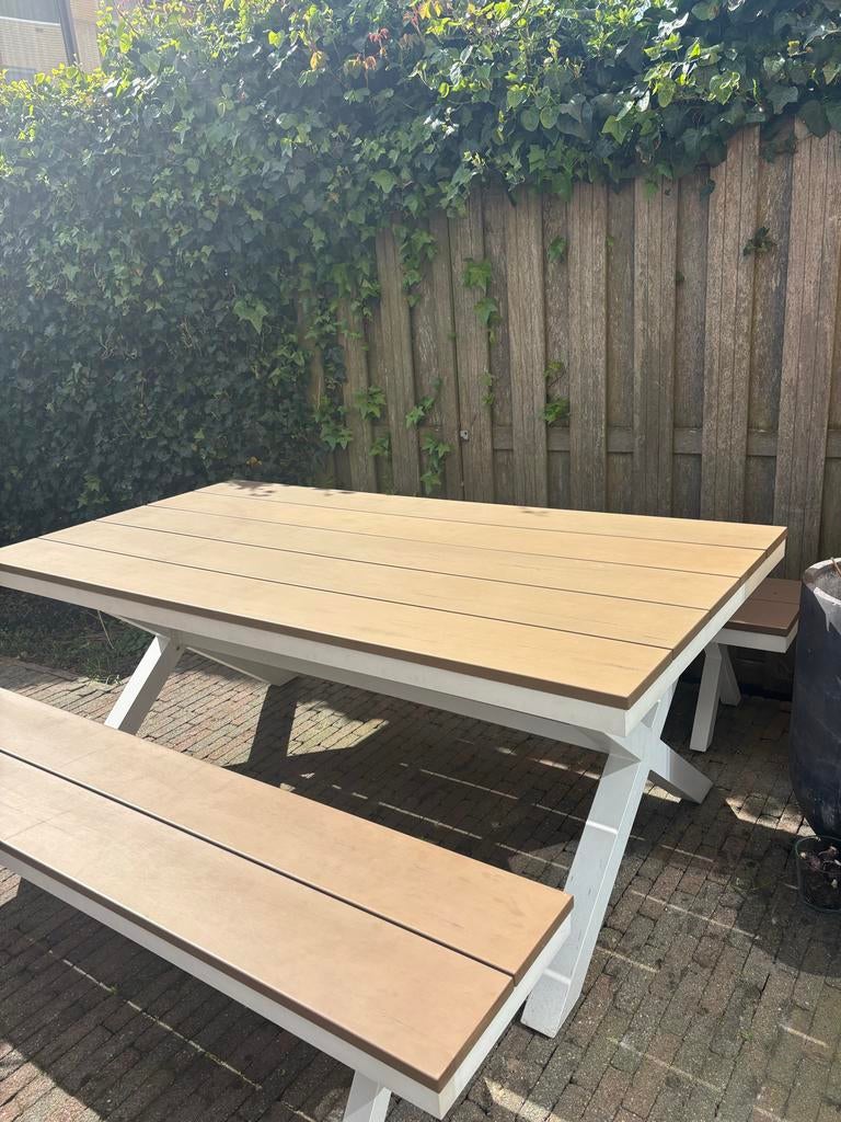 Bahia Tuinset picknick tafel Polywood met Aluminium Frame, Tuin en Terras, Tuinsets en Loungesets, Ophalen, Gebruikt, 6 zitplaatsen