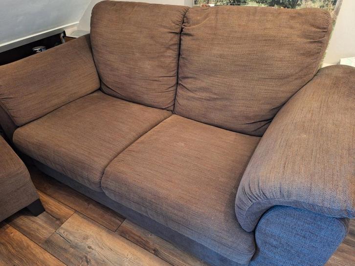 IKEA Tidafors 2-zits Bank + Voetenbank, Huis en Inrichting, Banken | Voetenbanken en Poefen, Gebruikt, 75 tot 100 cm, 125 cm of meer