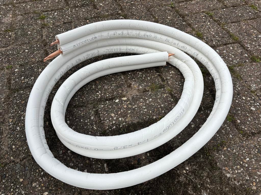 Airco Koelleiding Set 1/4" & 3/8" - Geïsoleerd (Duo-tube), Ophalen, Gebruikt, Minder dan 60 m³, 3 snelheden of meer