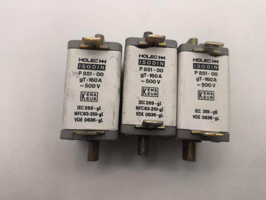 3 stuks holec smeltpatroon P851 - 00 gt 160A 500V, Ophalen of Verzenden