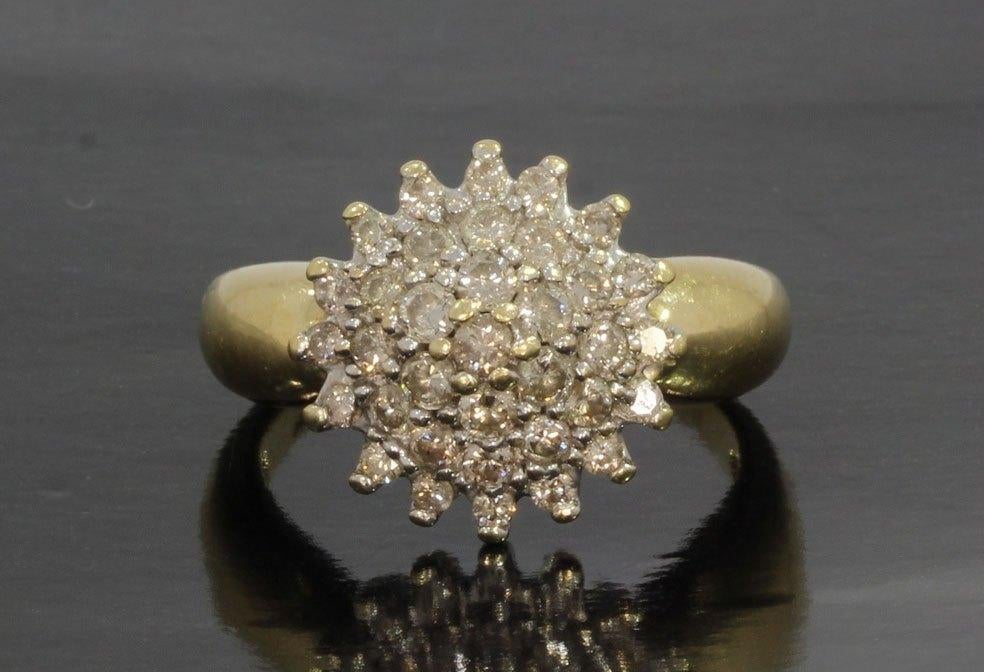 35 diamanten luxe 14k gouden rozet dames ring briljant, 18 tot 19, Voordeelsieraden, Verzenden, Nieuw