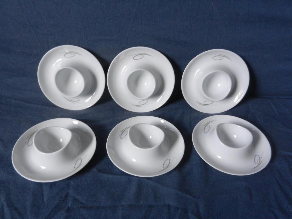 Zes porseleinen eierdoppen model Larissa A.Copier Eschenbach, Ophalen of Verzenden